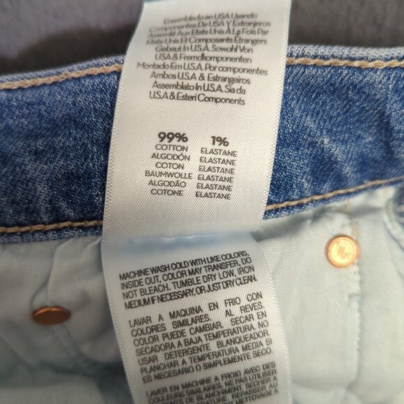 Mother Jeans Women's 31 Blue The Ditcher Zip Crop In Boogie Down Denim - Picture 12 of 15